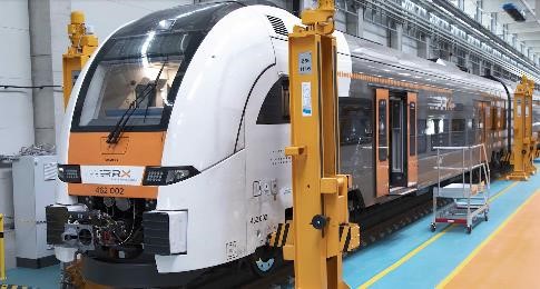 A train being serviced at the Siemens Mobility RRX Rail Service Center. Photo via Stratasys.